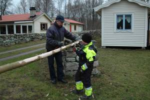 Virke till mast och spri