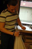 Fastening rope on the sail edge