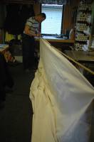 Fastening rope on the sail edge