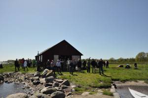 Sjösättning av Mattias Klum's blekingekoster Sjösättning av Mattias Klum's blekingekoster