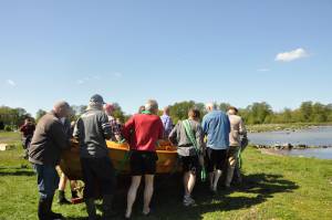 Sjösättning av Mattias Klum's blekingekoster Sjösättning av Mattias Klum's blekingekoster