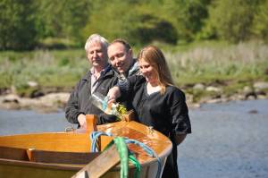 Sjösättning av Mattias Klum's blekingekoster Sjösättning av Mattias Klum's blekingekoster