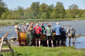 Sjösättning av Mattias Klum's blekingekoster Sjösättning av Mattias Klum's blekingekoster