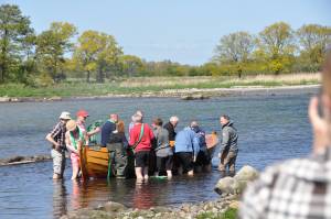 Sjösättning av Mattias Klum's blekingekoster Sjösättning av Mattias Klum's blekingekoster