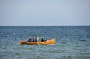 Sjösättning av Mattias Klum's blekingekoster Sjösättning av Mattias Klum's blekingekoster